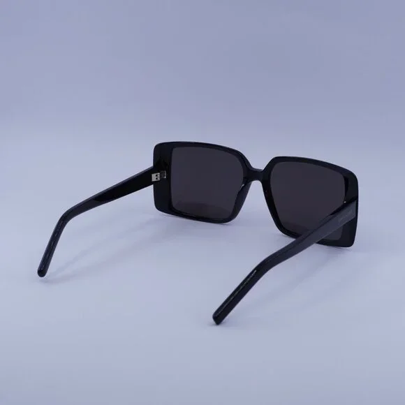 Saint Laurent SL451 001 Sunglasses Black Square Frame, Black  display picture 3